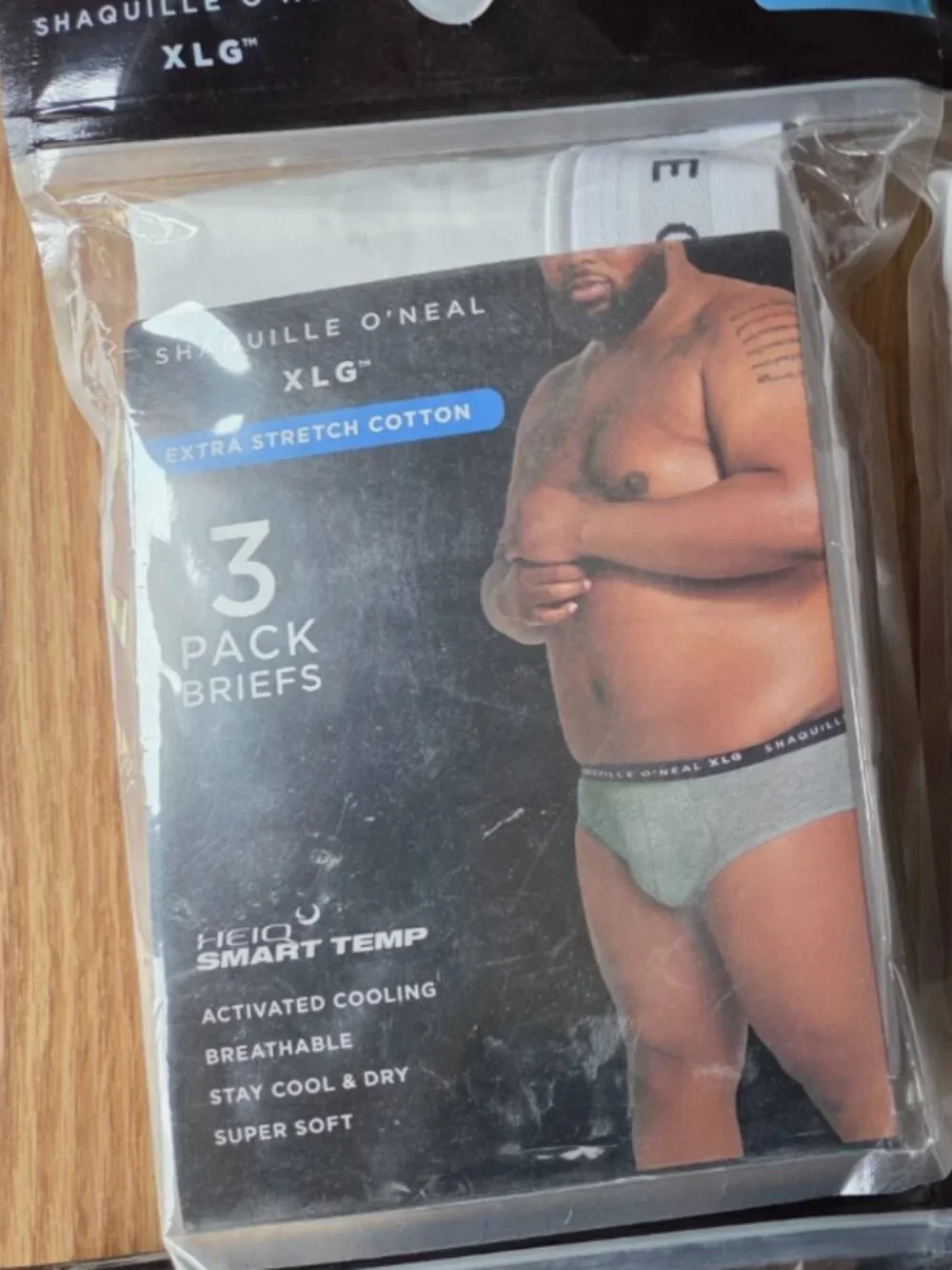 Shaquille O'Neal XLG Men's Big Tall 2XL Brief Underwear 3 PK Cotton All White